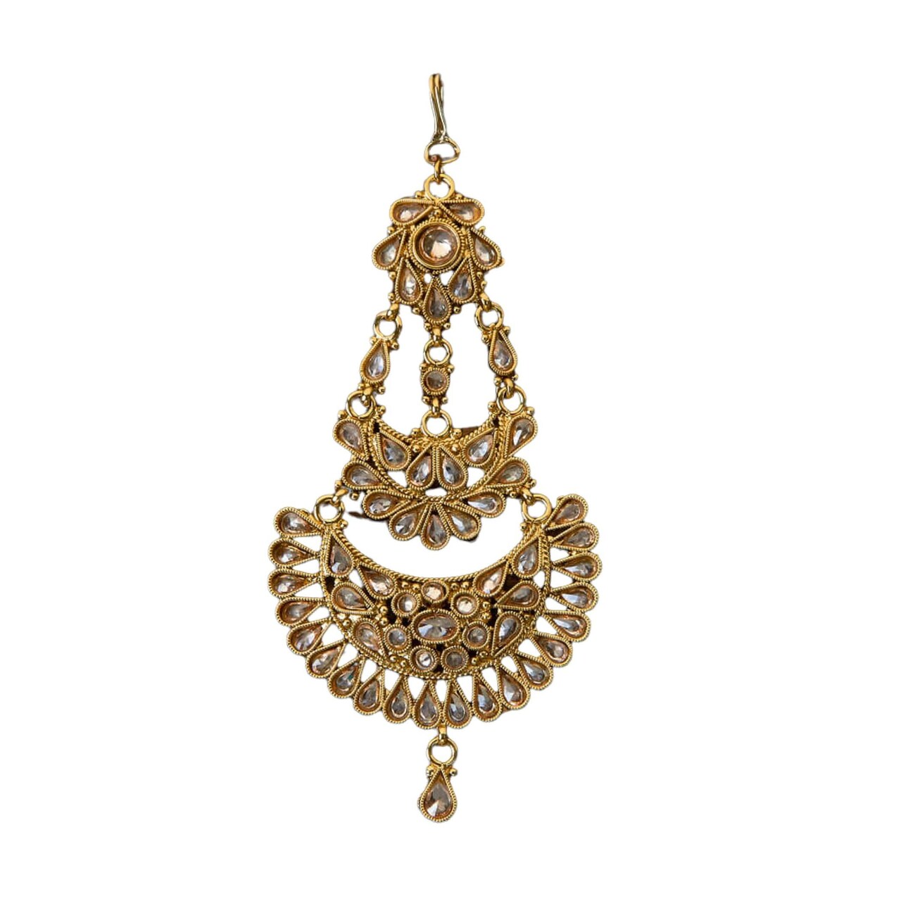 Classic Maang Tikka with Mehndi Plating Women Forehead Jewelry Designer Passa Indian Arab Sikh Pakistani Wedding Favor Bridal Head Accessory Matha Patti Gift for Her